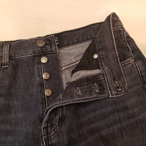 {30} Veronica Beard Blake Class Straight High Rise Washed Black Jeans - Picture 6 of 13